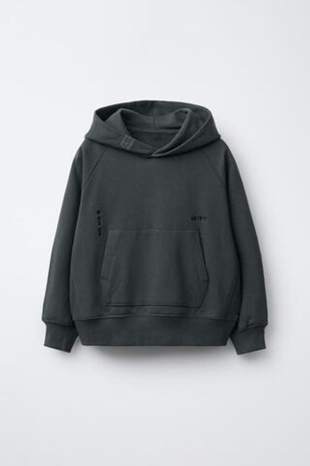 ZARA ХУДИ С ВЫШИВКОЙ, АНТРАЦИТОВО-СЕРЫЙ