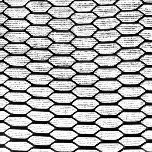 Сетка для защиты радиатора декоративная алюминий, 1000 * 500 мм, цвет ЧЕРНЫЙ, ячейка H20 мм, СОТЫ ме