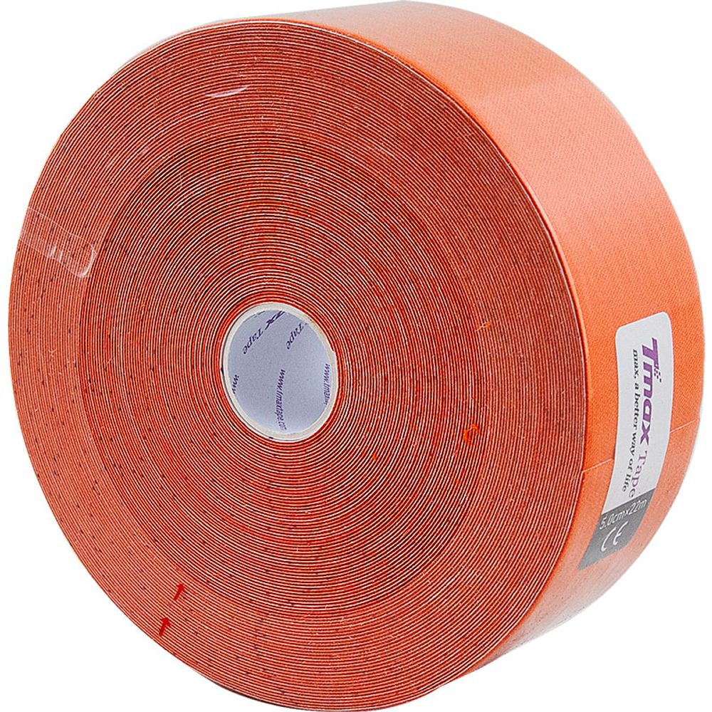 Тейп кинезиологический Tmax 22m Extra Sticky Orange (5 см x 22 м), 423266, оранжевый