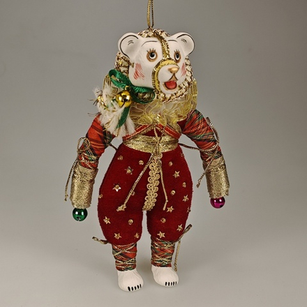 Ёлочная игрушка Медведь-Циркач
