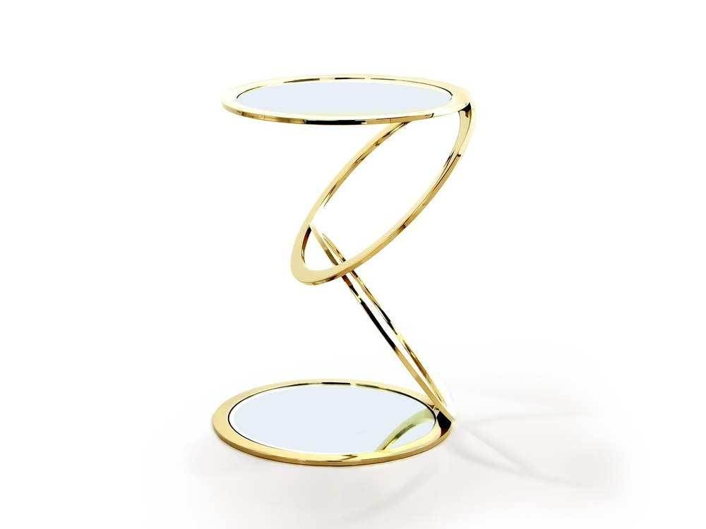 Столик приставной Aros Ø45 золотой