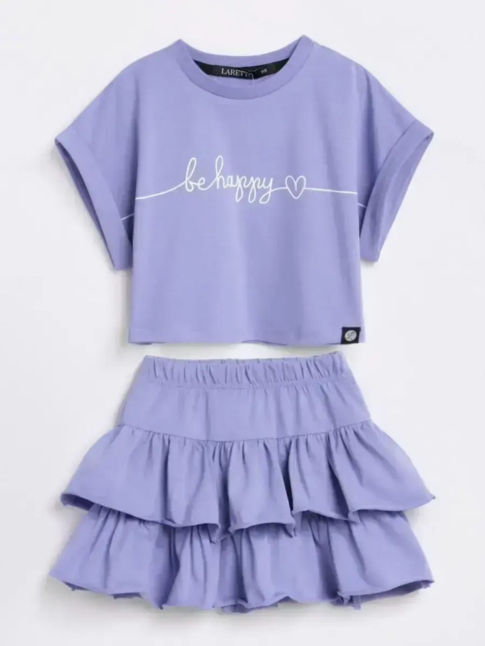Костюм для девочки летний футболка и юбка