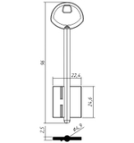 Заготовка сувальдного ключа 13129 GRD3D (желтый)