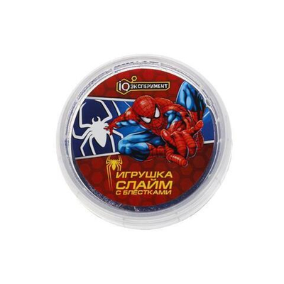 Слайм 100г. "Супергерои" с блёстками IQ-SG-SM-RU (IQ Эксперимент)