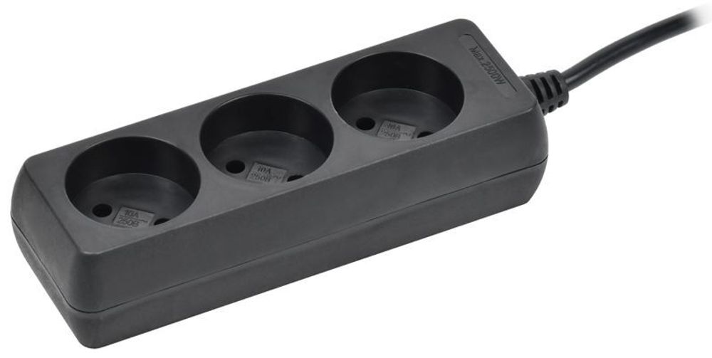 Удлинитель 3х1.5м без заземл. 10А IP20 У3 250В ПВС 2х0.75 черн. IEK WYP10-06-03-01-K02 Удлинитель 3х1.5м без заземл. 10А IP20 У3 250В ПВС 2х0.75 черн. IEK WYP10-06-03-01-K02