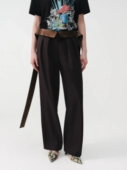 Брюки с декоративной лентой OLA OLA