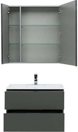 Мебель для ванной Aquanet Алвита 80 серый антрацит