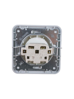 Розетка керамика без заземления Makel Mimoza белая 12002