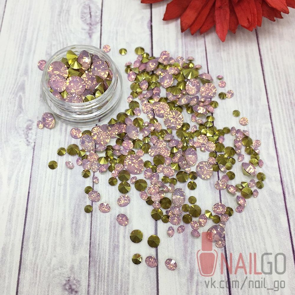 Стразы Opal Rose MiX конусные