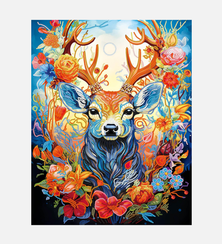 Almaz qaşlarla tablo \ Алмазная вышивка \ Diamond painting Цветочный олень