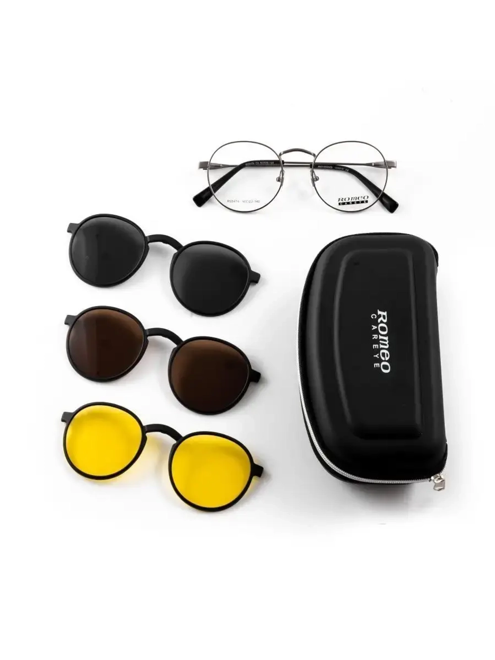 Оправа для очков с магнитными накладками 4в1