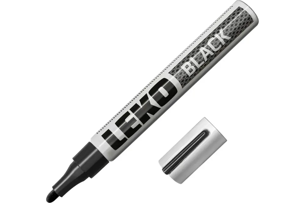 Маркер LEKON Standart с нитроэмалью 4мм, черный, 011804