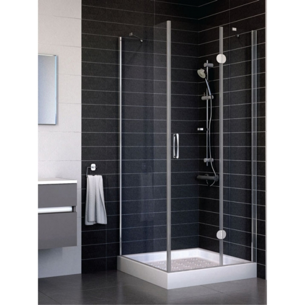 Душевое  ограждение   Vegas  Glass AFP-Fis 120x90. профиль бронза, стекло прозрачное.