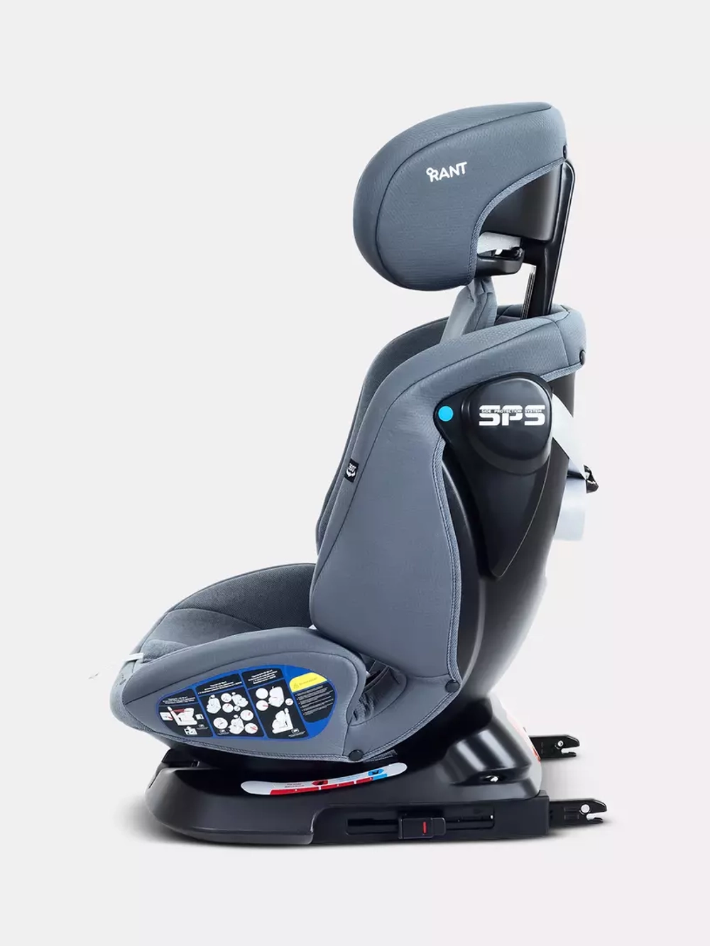 Автокресло RANT UB619 "NITRO New" isofix Grey группа 0+-1-2-3 (0-36 кг)