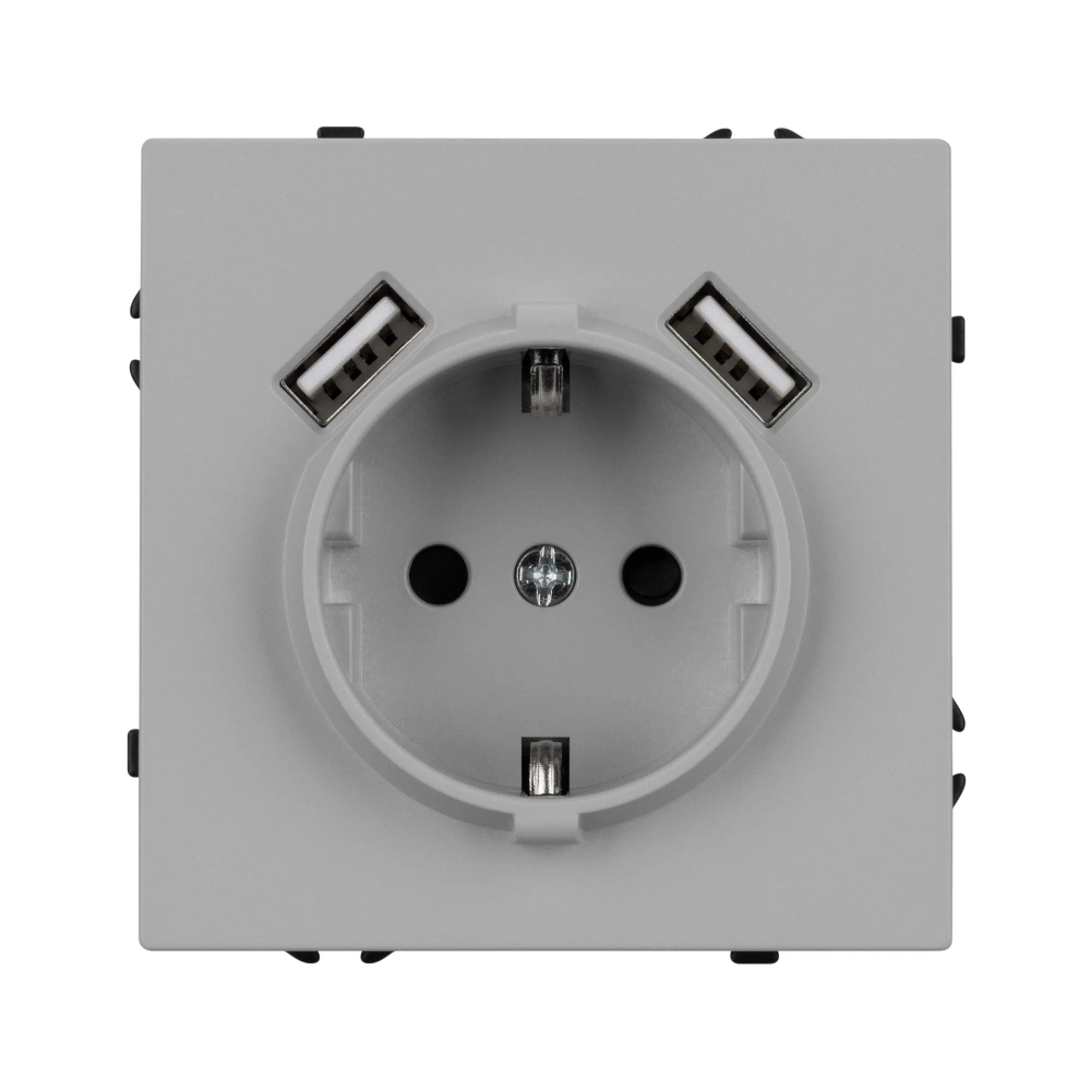 Механизм розетки с USB зарядкой SCT-NOBE-MUAA-SFPL-IS (230V, 16A)  (Arlight, -) 059443