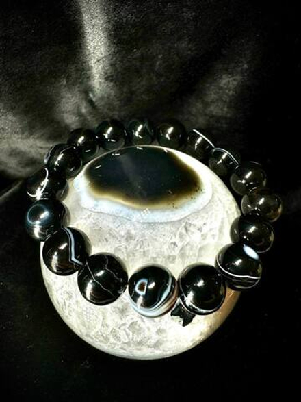 Браслет из Черного тонированного Агата