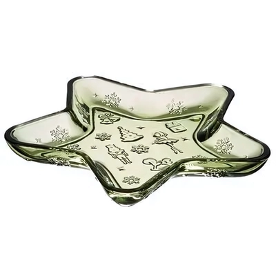 Блюдо сервировочное «ЩЕЛКУНЧИК» green звезда 21*21*2,5см