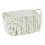 Корзинка ВЯЗАНИЕ 7л белый ротанг 0,17,19х0,29м