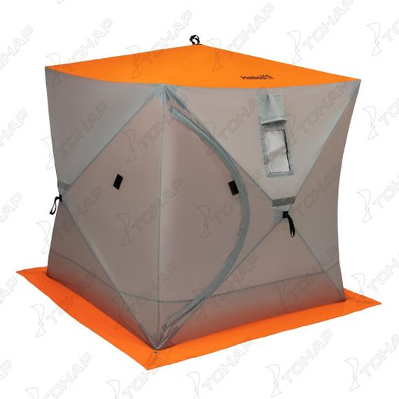 Палатка зимняя Куб 1,8х1,8 orange lumi/gray (HS-ISC-180OLG) Helios