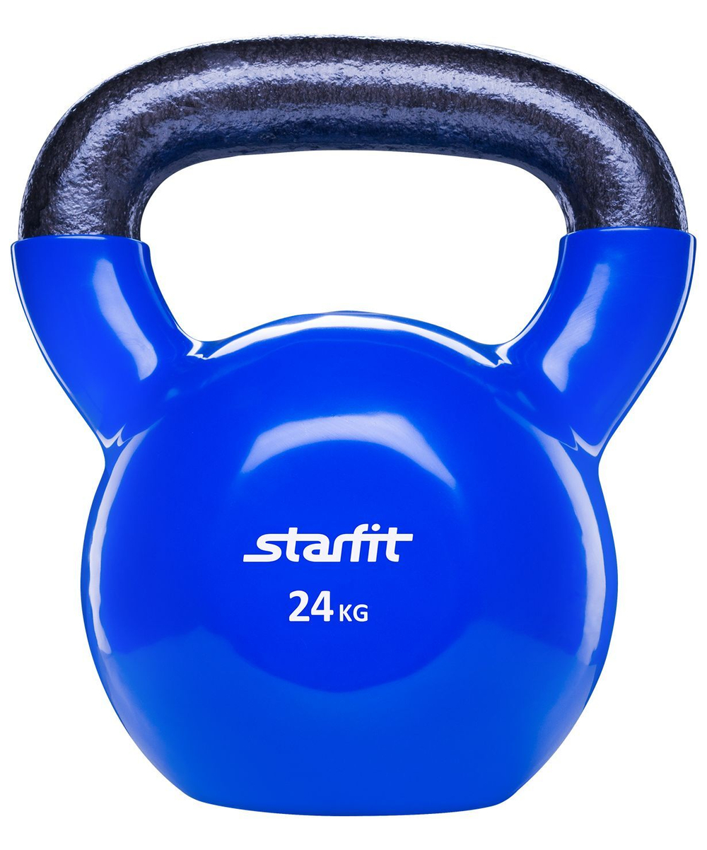 Гиря винил. STARFIT DB-401, 24 кг, темно-синяя