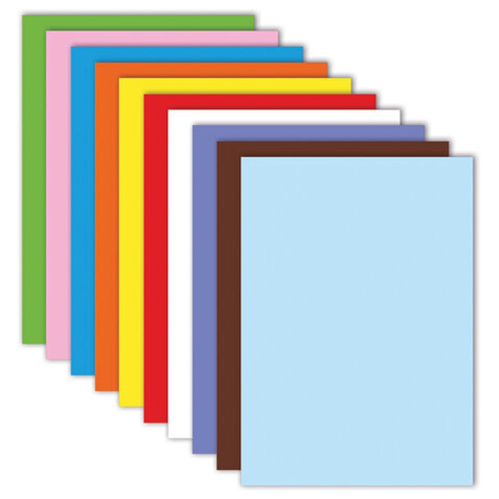 Цветная бумага А4 ТОНИРОВАННАЯ В МАССЕ, 100 листов, 10 цветов, короб, 80 г/м2, FUNSTER (ФАНСТЕР), 210х297 мм, 117617