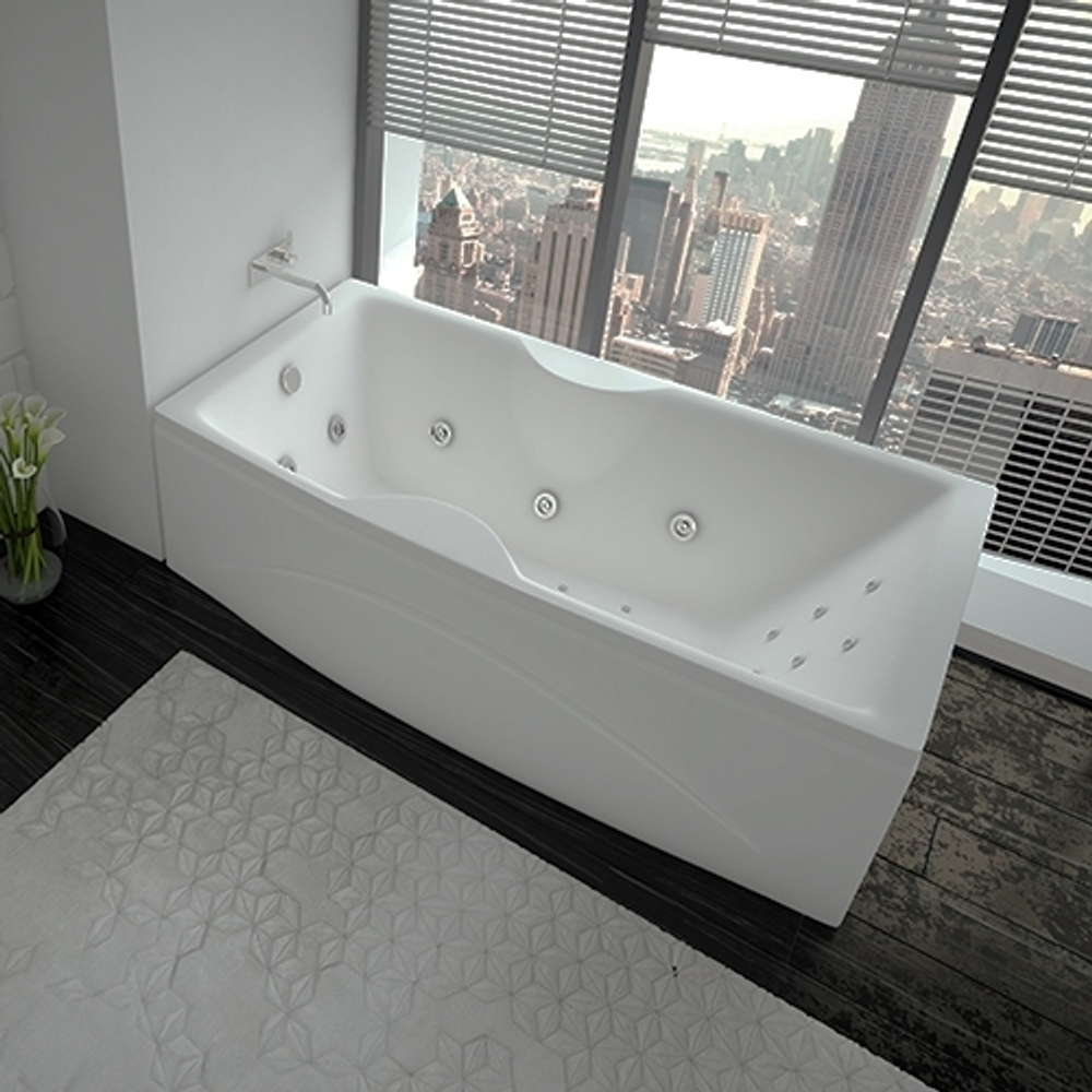 Акриловая ванна Aquatek (Акватек) Феникс 180x85, с каркасом, с фронтальной панелью, со сливом-переливом