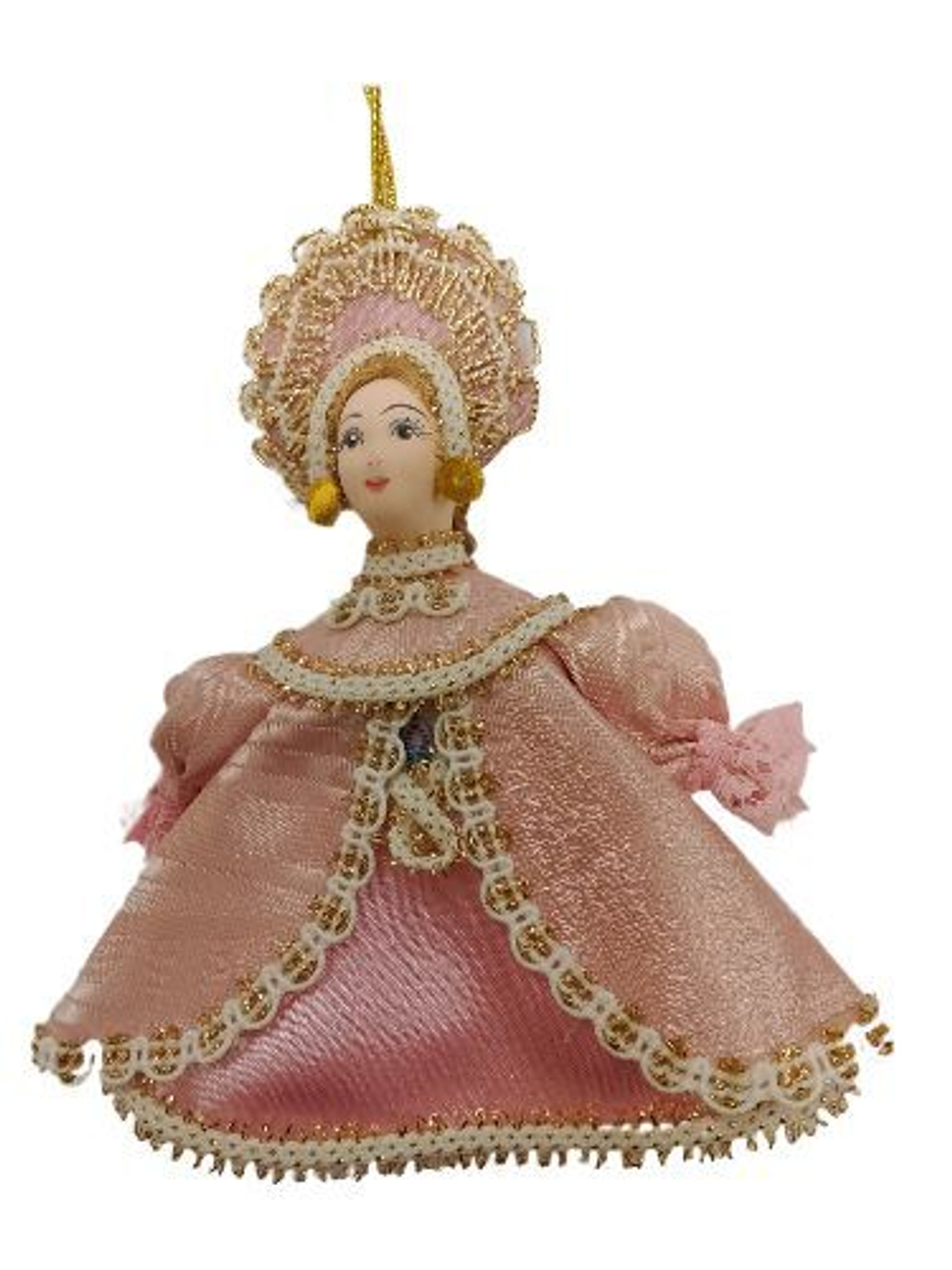 Кукла-подвеска в фигурном кокошнике