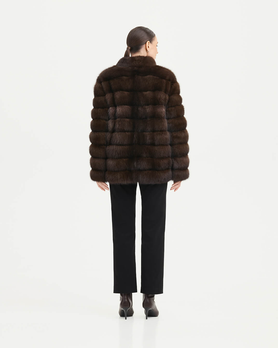 Двухсторонний жакет из соболя