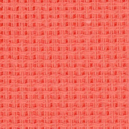 Канва 14, средняя, цвет коралл, арт. 563, 40х50см (10х55кл)