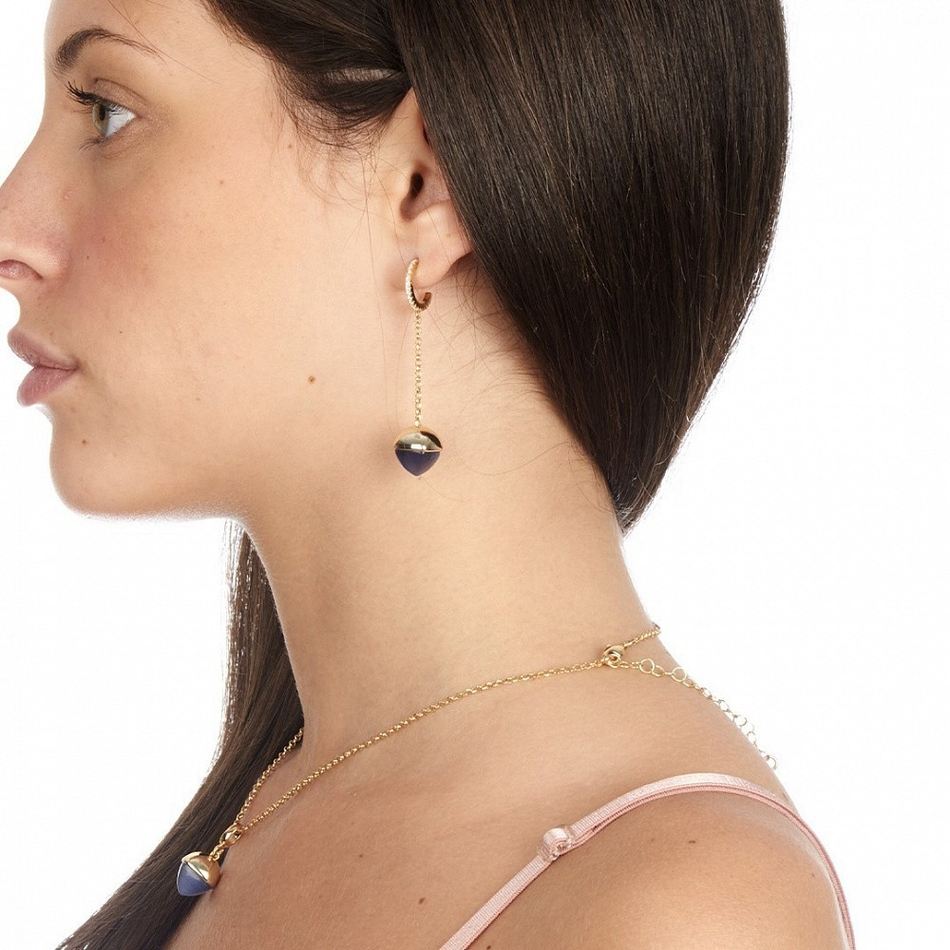 Серьги Boccadamo Caleida Violet XOR526DB V/G с лазуритом, кристаллами Swarovski