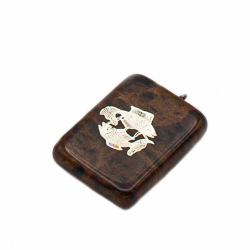 Кулон зодиак "Багет" обсидиан