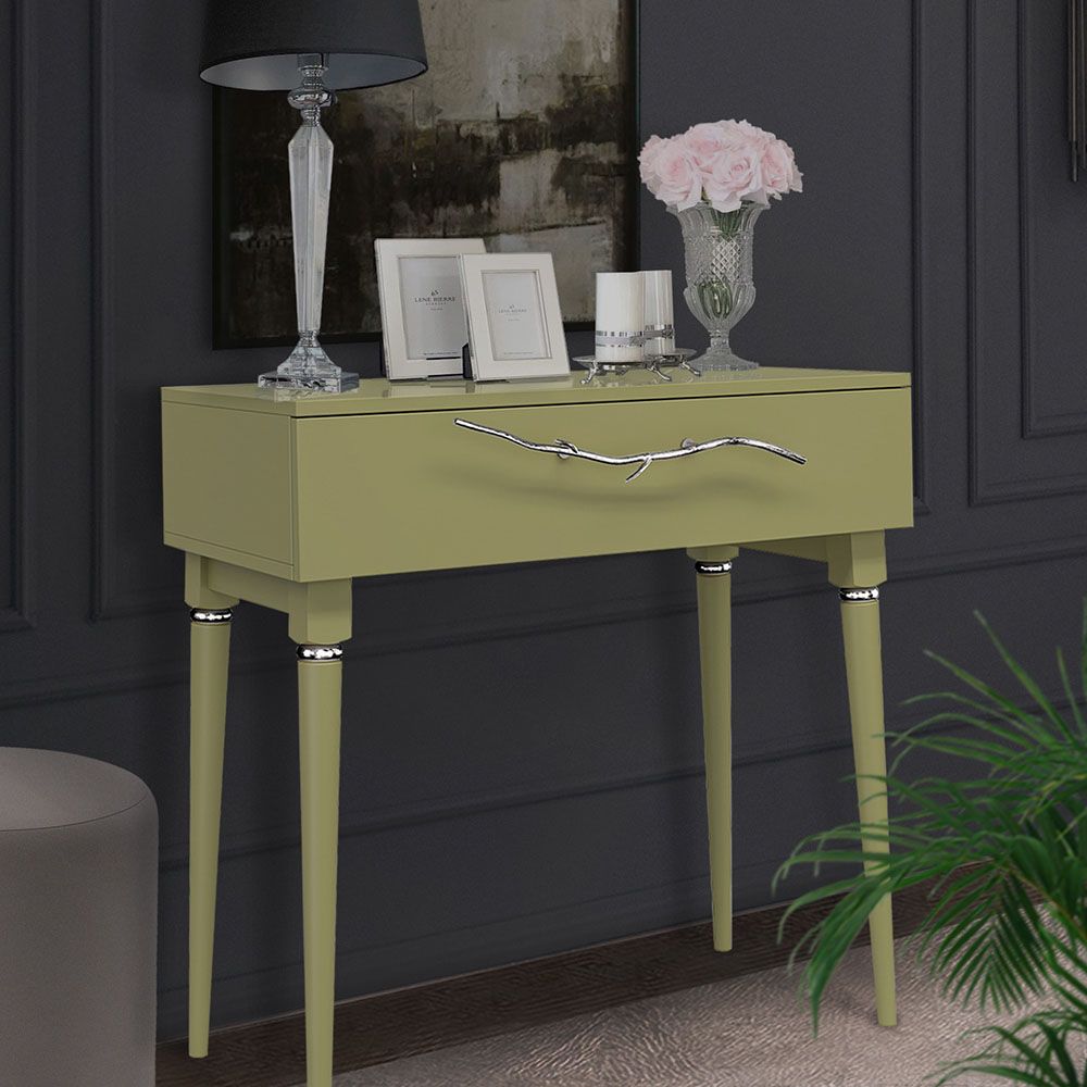 Консоль Арт Колор matte Классик Сильвер Зеленая олива матовая