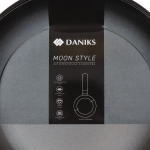 Сковорода алюминий, 28 см, антиприг, Daniks, Moon Style, сереб-черн, FPW-28-SLVR-BLK, индукц