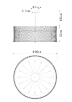 Подвесная люстра Divinare BIVARA 7567/18 SP-16