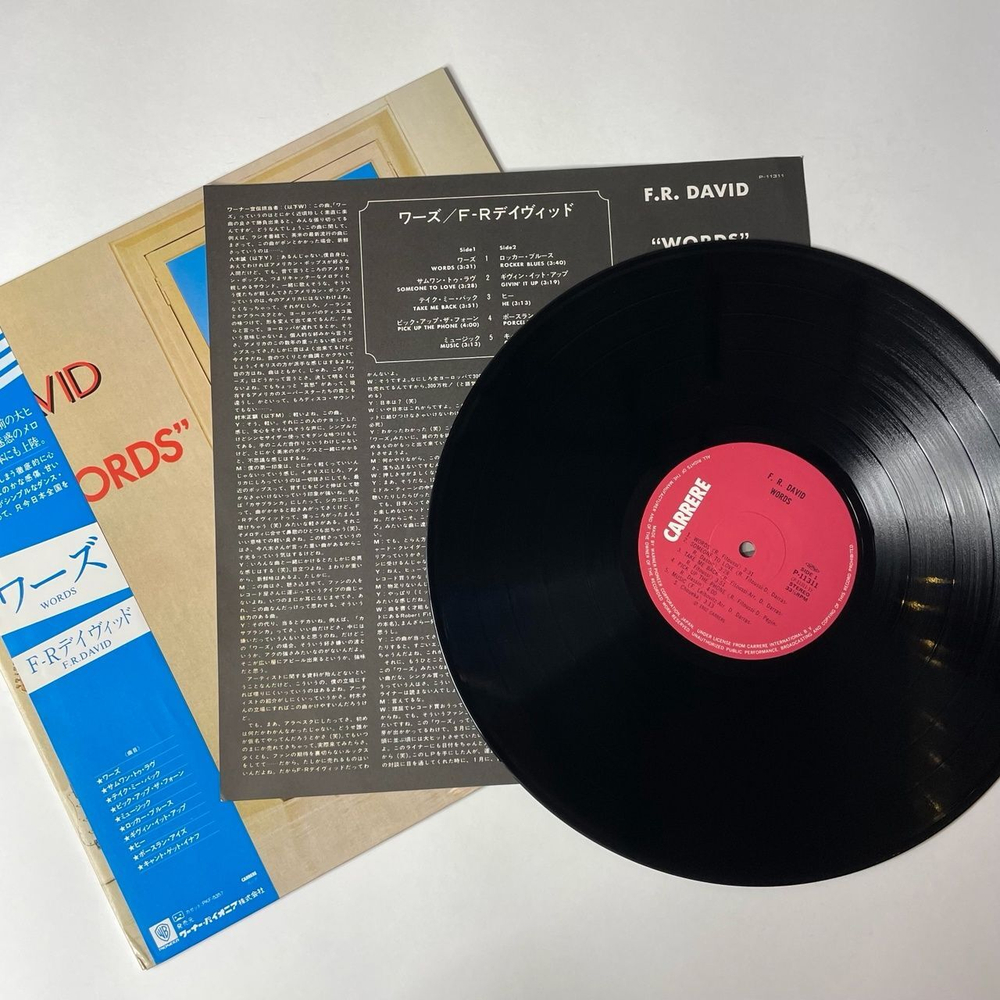 Винтажная виниловая пластинка LP F.R. David Words (Japan 1983) (Obi) Pick Up The Phone