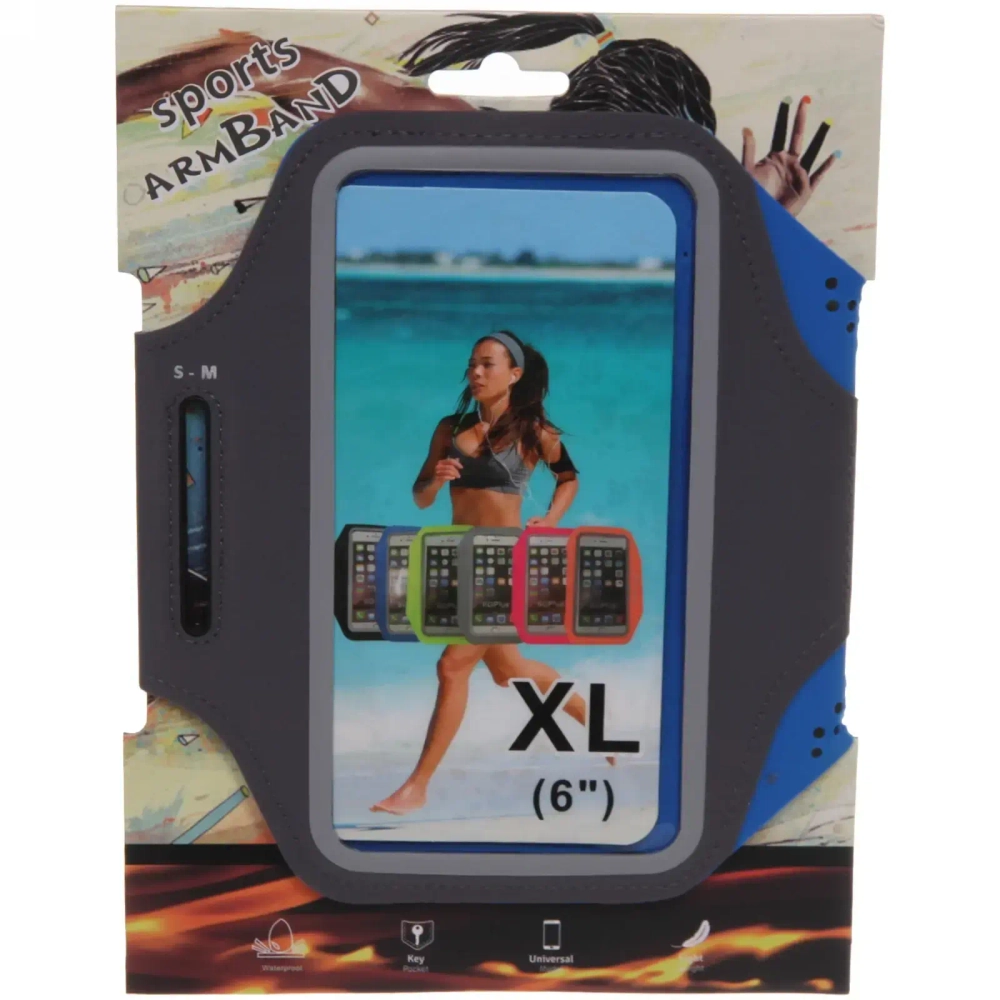 Чехол спортивный для телефона на руку «Attention» (для телефона 6»), микс