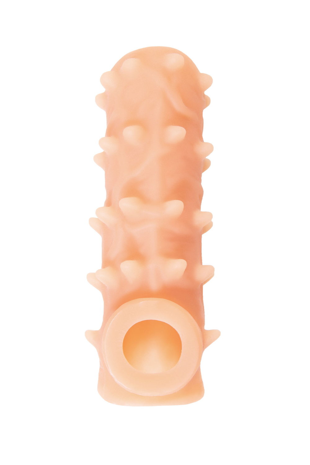 Насадка реалистичная KOKOS NUDE SLEEVE с дополнительной стимуляцией, TPE, телесная, 10 см