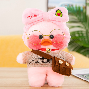 Мягкая игрушка "LalaFanfan Duck / Уточка ЛалаФанфан", 30 см (роз.)