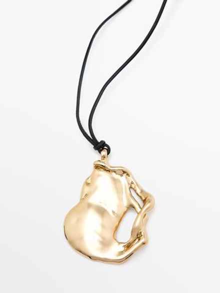 Massimo Dutti Подвеска в абстрактном стиле, золотистый