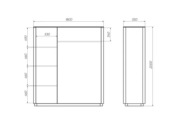 Шкаф Tammi 3-х створчатый высокий (дымка)