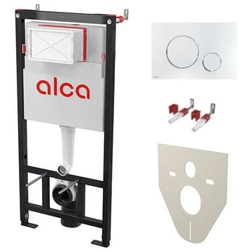 Инсталляция AlcaPlast AM101/1120-4:1 RU M671-0001, кнопка M671 хром, с шумоизоляцией