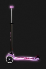 Самокат Maxi Micro Deluxe Glow Plus (светящийся) LED яркий сиреневый
