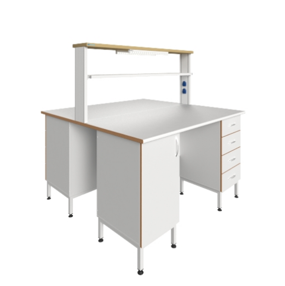 Стол островной физический с рабочей поверхностью из ламината