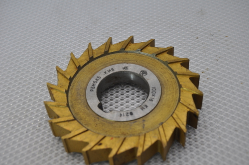 Фреза 3-хсторонняя 100х16х32 0214 KII Р6М5К5 с напылением КиБ z=20 прямозубая