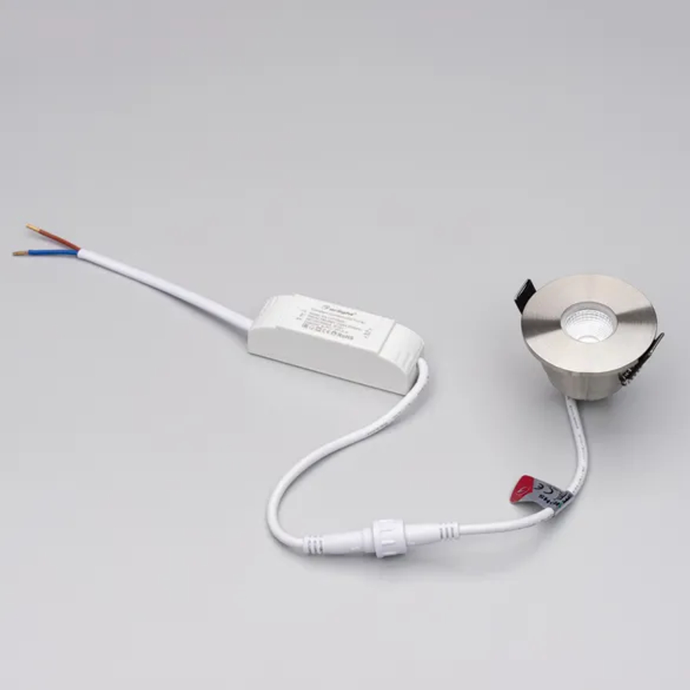 Светильник MS-GLORY-BUILT-R54-5W Warm3000 (NI, 60 deg, 230V) (Arlight, IP54 Металл, 5 лет) 047291