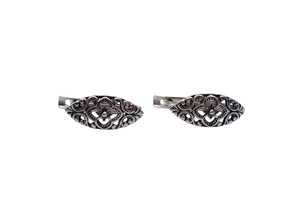 Серьги из серебра/Чернение