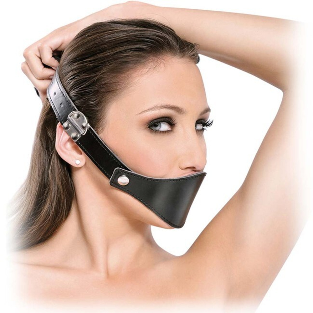 Универсальный набор со сменным кляпом Interchangeable Gag (Цвет: черный с серебряным)