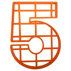 Форма для торта "Цифра 5", 25 см, 1 шт.