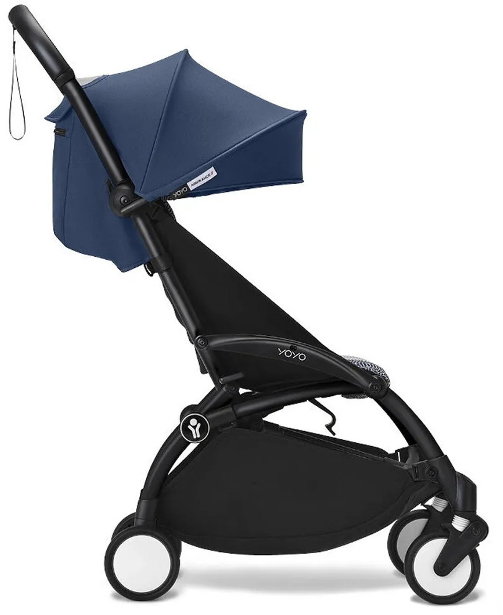 Коляска прогулочная Stokke YOYO3 рама чёрная Black Air France Blue