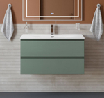 Тумба с раковиной подвесная BelBagno KRAFT-800-2C-SO-VO Еловый матовый, раковина белая BB-8099-80